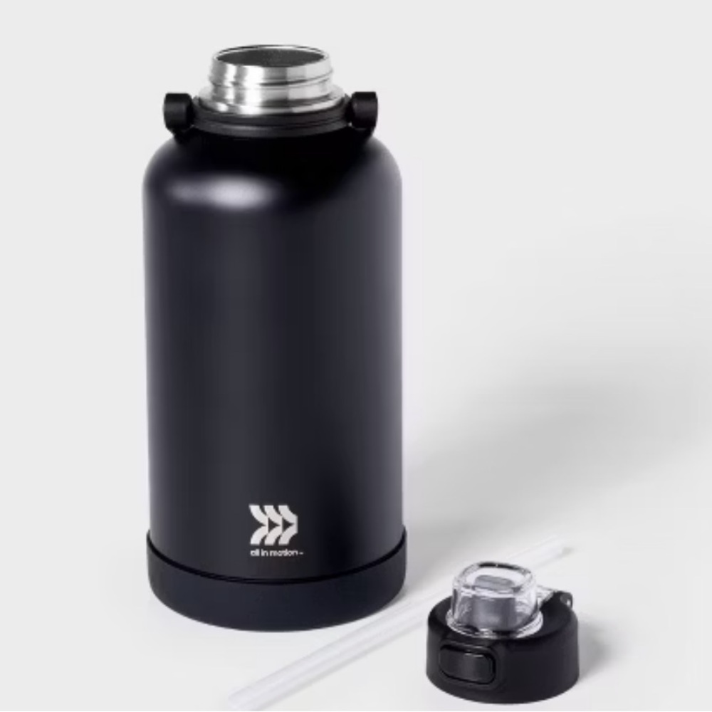 New All In Motion 64oz Stainless Steel Water Bottle  Black - Picture 3 of 4